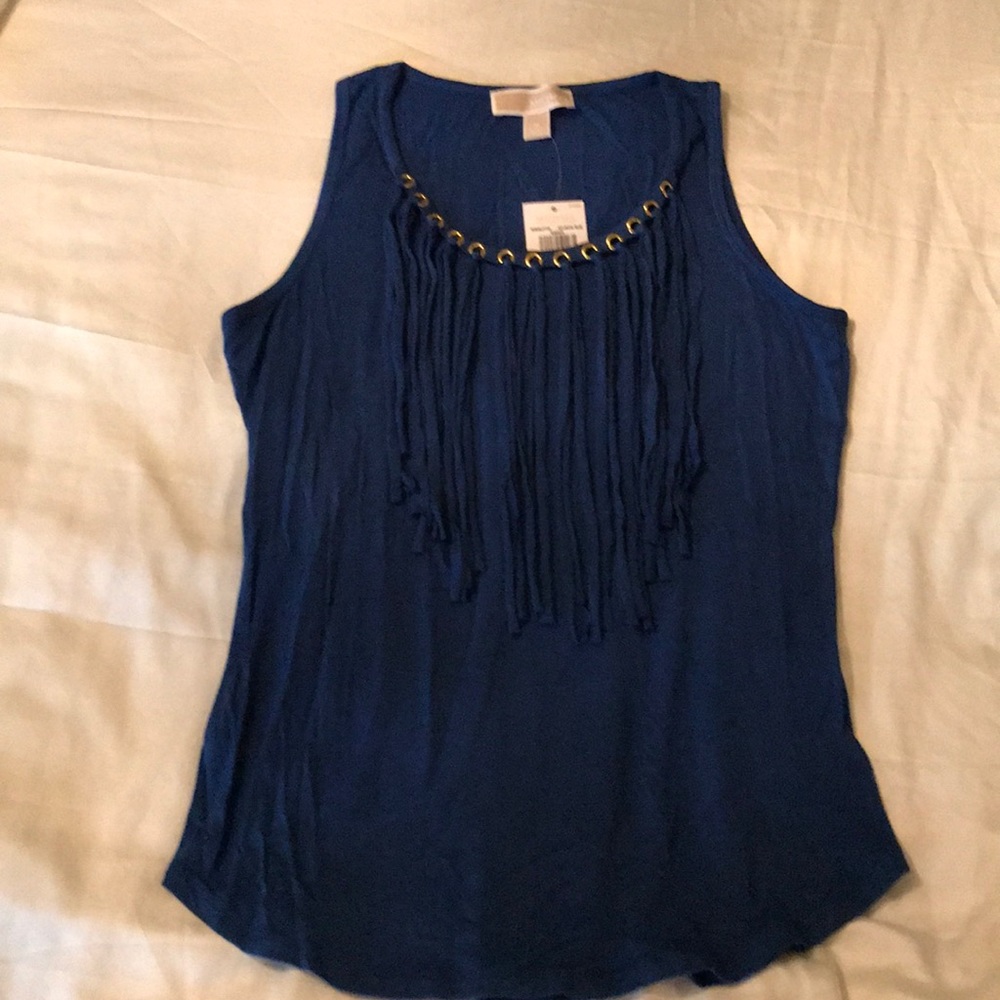 Michael kors fringe tank top